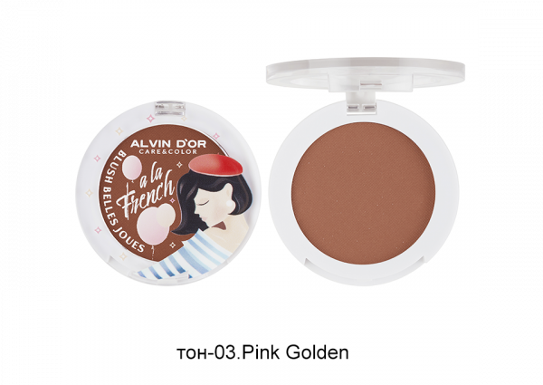 Alvin D`or ALF-06 A LA FRENCH Face Blush Blush belles joues tone 03 pink golden